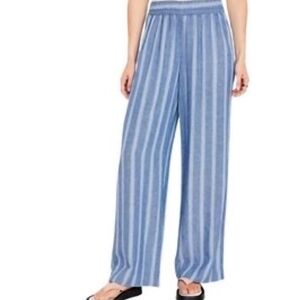 Old Navy Blue Striped Wide Leg Pants